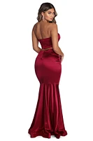 Harlee Formal Satin Two Piece Dress