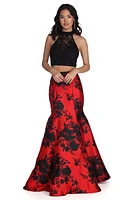 Lena Floral Two Piece Dress