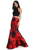 Lena Floral Two Piece Dress