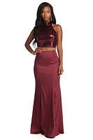 Ophelia Formal Sequin Two Piece Dress