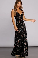 Loving Knit Florals Maxi Dress