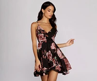 Enchanted Garden Surplice Skater Dress