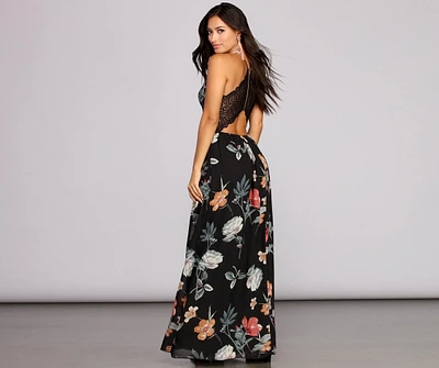 Flower Power Chiffon Maxi Dress