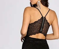 Let It Sparkle Lace Back Mini Dress