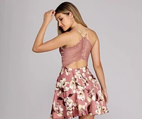 Floral Bloom Lace Skater Dress