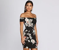 Deep Dive Floral Scuba Dress