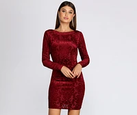 Vividly Velvet Burnout Mini Dress