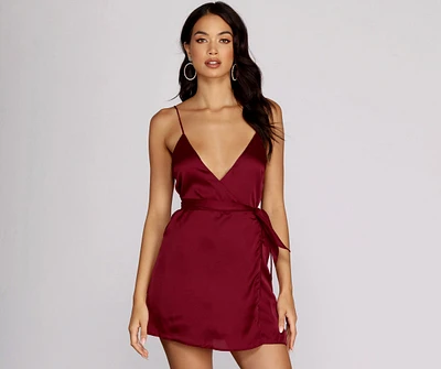 Simply Satin Tie-Waist Dress