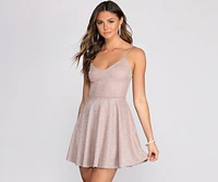 Glitter Glow Skater Dress