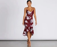 Flow With Floral Midi Dress