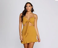Golden Glow Mini Dress
