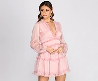 Ready To Ruffle Chiffon Mini Dress