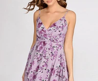 Floral Flaunt Chiffon Skater Dress