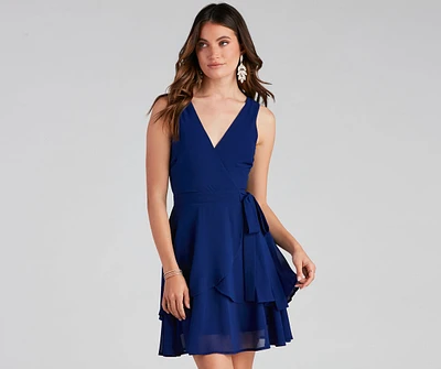 Effortless Vibes Chiffon Skater Dress