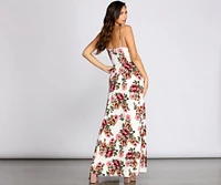 Fab Floral Brushed Knit Maxi Dress