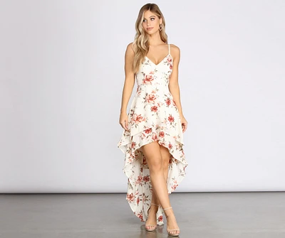 Floral Passion High Low Dress