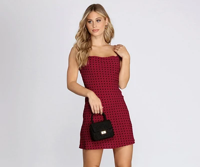 Sleeveless Polka Dot Mini Dress