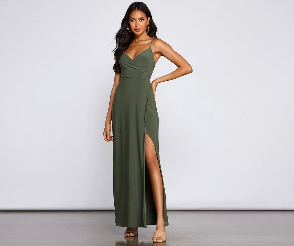 Major Appeal High Slit Maxi Dress