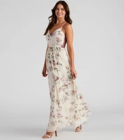 Floral Romance Chiffon Maxi Dress