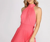 Garden Parties Pleated Midi Dress