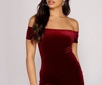 Velvet Luxe Bodycon Midi Dress