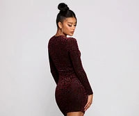 Heart Of Glam Long Sleeve Mini Dress