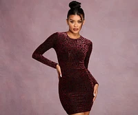 Heart Of Glam Long Sleeve Mini Dress