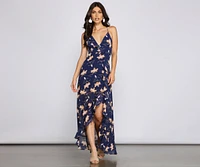 Free-spirited Floral Beauty Sleeveless Maxi Dress