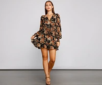 Ruffled Romance Floral Skater Dress