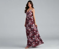 Floral Fantasy Open Back Maxi Dress