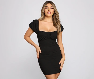 Iconic Glam Puff Sleeve Mini Dress