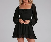 Go With The Flow Chiffon Skater Dress