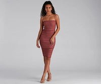 Fab And Flirty Mesh Midi Dress