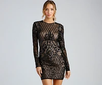 Vintage Glam Sequin Mini Dress