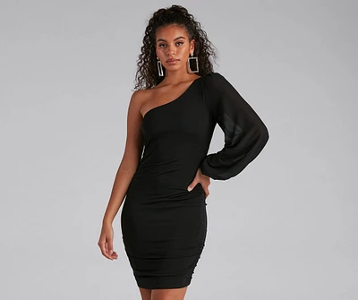 What A Look One Shoulder Mini Dress