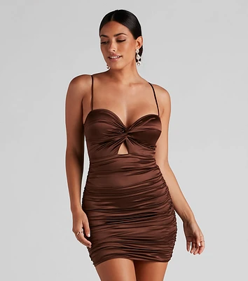 It Girl Energy Satin Mini Dress