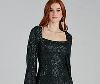 Sparkle Factor Sequin Mini Dress