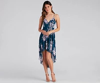 Sugar And Spice Floral High-Low Dress