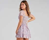 Sweet Beauty Ruffled Floral Dress