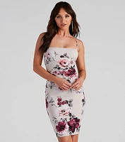 Chic Romance Floral Midi Dress