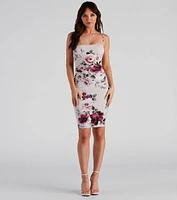 Chic Romance Floral Midi Dress