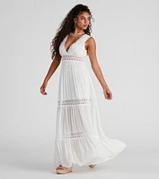 Summer Frolic Crochet Maxi Dress