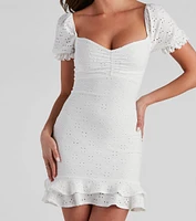 Summer Bliss Eyelet Ruffle Dress