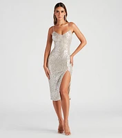 Gimme the Glitz Sequin Midi Dress