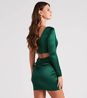 Seriously Cute Satin Cutout Dress