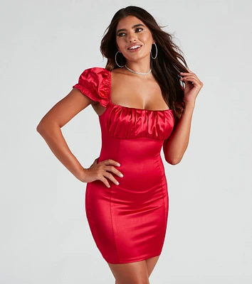 Sweet As Can Be Satin Mini Dress