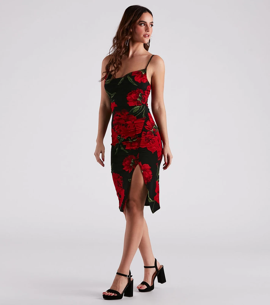 Bring On The Romance Floral Midi Dress