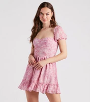 Sweet Spring Vibes Floral Skater Dress