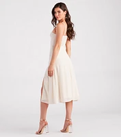 Chic Flowy Chiffon Midi Dress