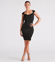 Classic Silhouette Bodycon Midi Dress